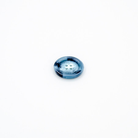 Bouton de veste - 28 mm bleu chiné (b)