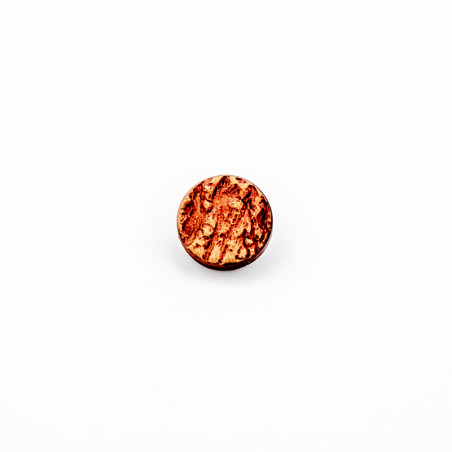Bouton à tige - structure bois marron 27 mm (b)