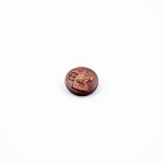 Bouton à œillet - cuir de cerf marron 25 mm (b)