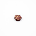 Shank button - deer leather brown 25mm (b)