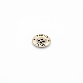 Pince à épiler en métal 4 trous argent vieilli Jeans Time 20 mm (b)