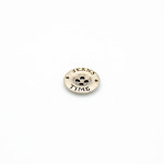 Pince à épiler en métal 4 trous argent vieilli Jeans Time 20 mm (b)