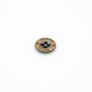 Antique Brass 4-Hole Jeans Button 20mm (b)