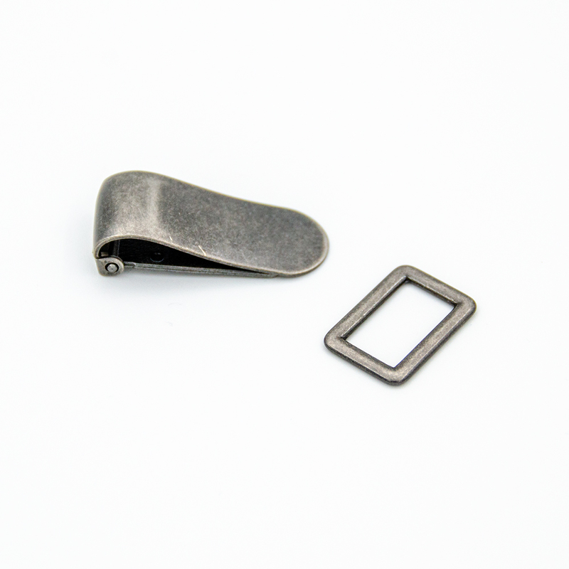 Clamp clasp with pull-through 18mm - antique silver