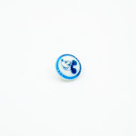 Eyelet button - Disney  Mickey blue / white 15mm