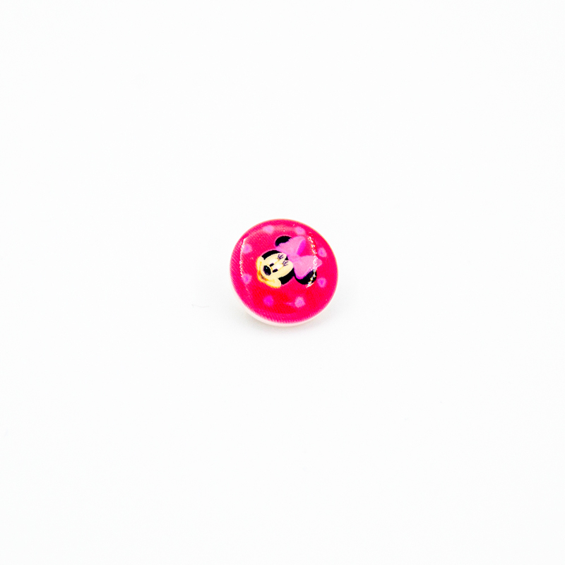 Eyelet button - Disney Minnie pink 15mm