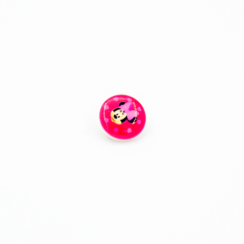 Shank button - Disney Minnie pink 15mm
