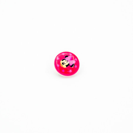 Buttonhole Button - Disney Minnie Pink 15mm