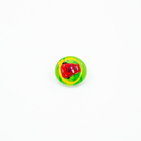 Shank button - Disney Cars green 17mm