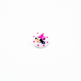 Ösenknopf - Disney Minnie weiss 17mm