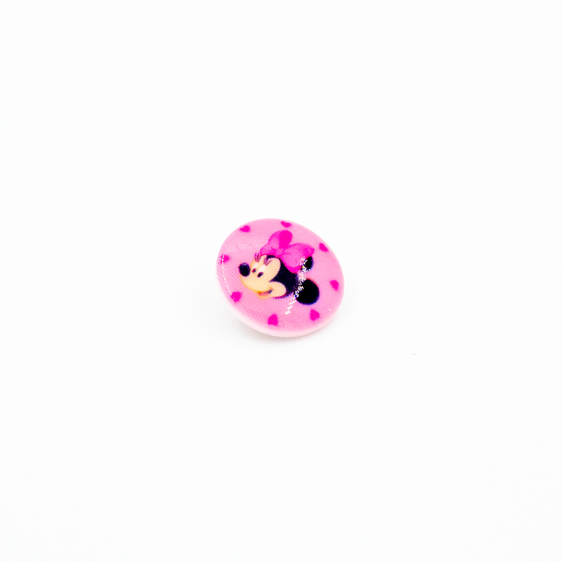 Shank button - Disney Minnie pink 17mm