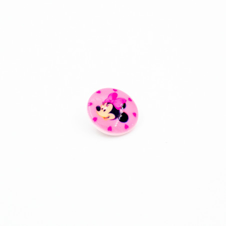 Eyelet button - Disney Minnie pink 17mm