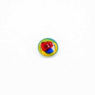 Buttonhole button - Disney Cars blue 17mm