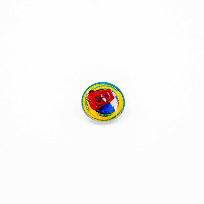 Bouton poussoir - Disney Cars bleu 17 mm