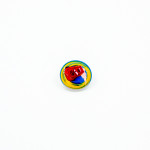 Bouton poussoir - Disney Cars bleu 17 mm
