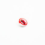 Bouton poussoir - Disney Cars blanc 17 mm
