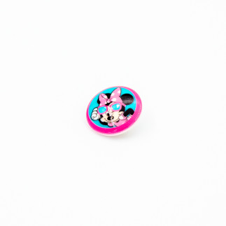 Shank button - Disney Minnie turquoise 20mm
