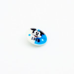 Bouton à œillet - Disney Mickey bleu / blanc 20 mm
