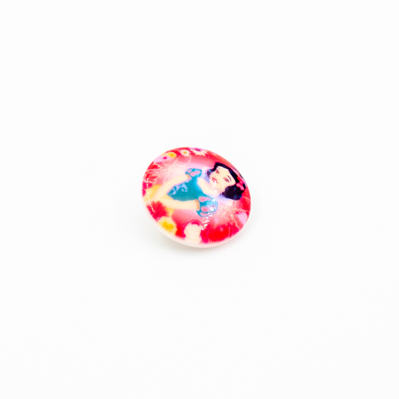 Bouton à tige - Disney Blanche-Neige rose 20 mm