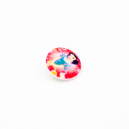 Shank button - Disney Snow White pink 20mm