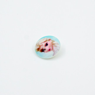 Shank button - Disney Elsa light blue 20mm