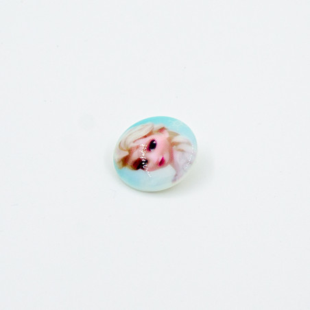 Shank button - Disney Elsa light blue 20mm