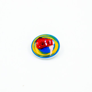 Buttonhole Button - Disney Cars Blue 25mm