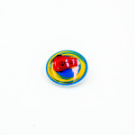 Bouton poussoir - Disney Cars bleu 25 mm