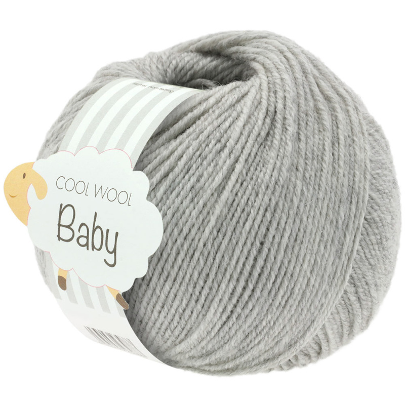 Lana Grossa - Cool Wool Baby gris clair chiné (206)