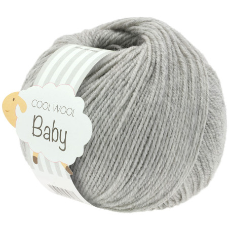 Lana Grossa - Cool Wool Baby gris clair chiné (206)