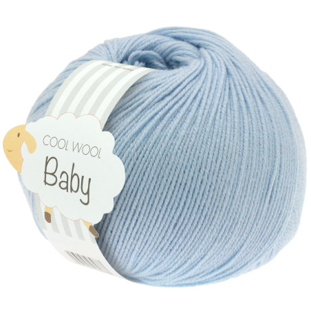 Lana Grossa - Cool Wool Baby bleu ciel (208)