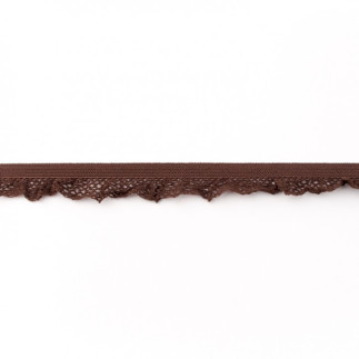 Volants en dentelle élastique marron