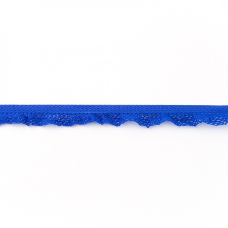 Elastic ruffle lace royal