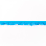 Elastic lace ruffles aqua