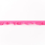 Volants tissu de dentelle élastique fuchsia
