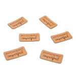 synthetic leather label - Urmeli - Parfaitement imparfait brown