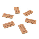 synthetic leather label - Urmeli - Parfaitement imparfait brown