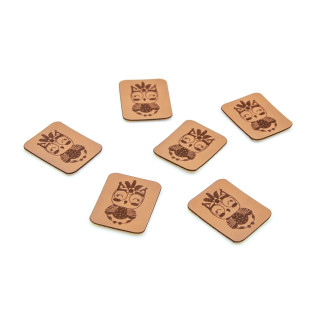 Faux leather label - Urmeli - Ku'hoo brown