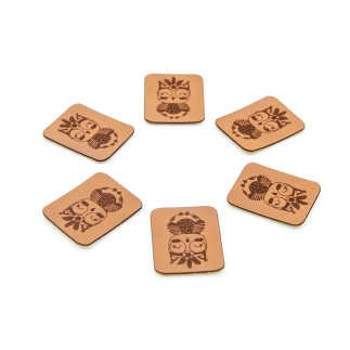 Faux leather label - Urmeli - Ku'hoo brown