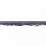 Elastic lace ruffles dark grey