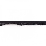 Elastic lace ruffles black