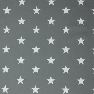 Cotton popline - Stars grey (v)