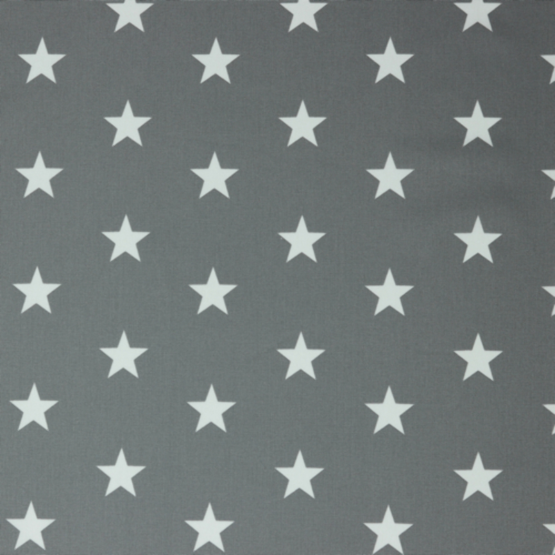 Cotton popline - Stars grey (v)