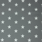 Woven Cotton Popeline - Stars grey (v)