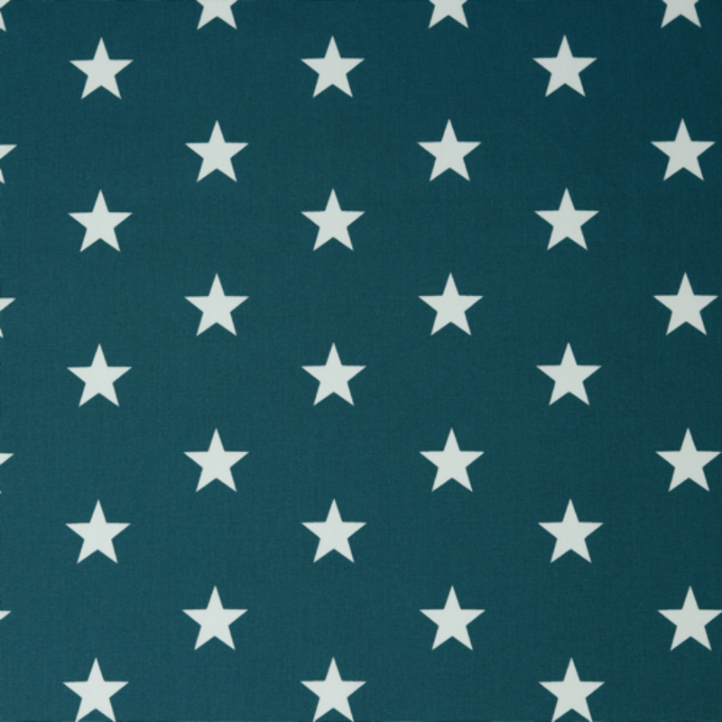 Cotton popline - Stars petrol (v)