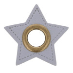 Eyelet patches - star light grey / bronze