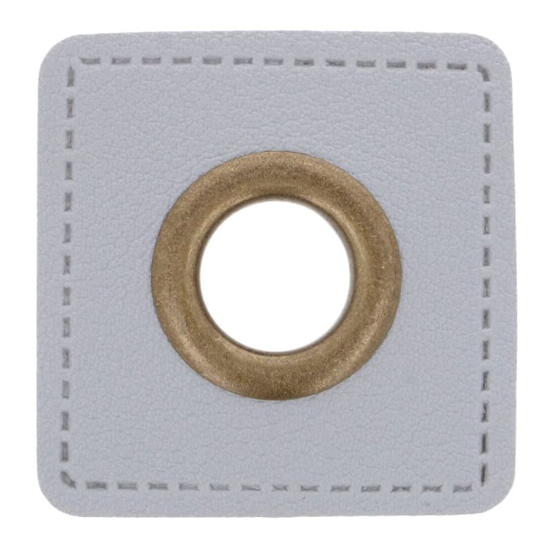 Patchs à œillets - gris clair 11 mm bronze
