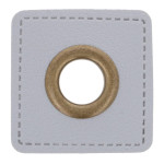 Patchs à œillets - gris clair 11 mm bronze