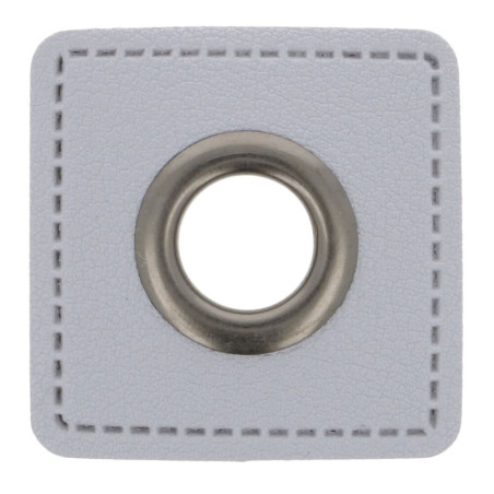Œillet sur cuir artificiel gris clair 11 mm bronze