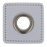 Eyelet patches - light grey 11mm gunmetal
